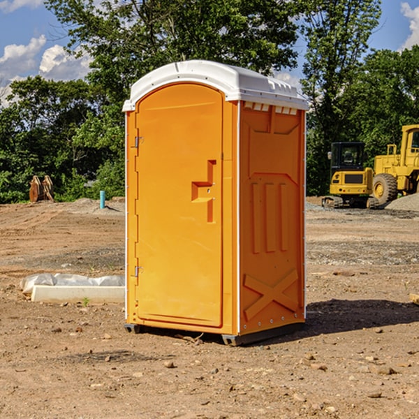 how often are the portable restrooms cleaned and serviced during a rental period in Taylor Ridge